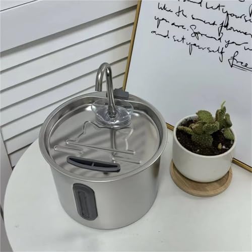Fuente de agua para gatos acero inoxidable 2.2L miniatura 2