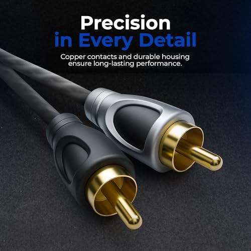 Câble RCA vers RCA Deejayled cuivre cordon audio stéréo amplificateur