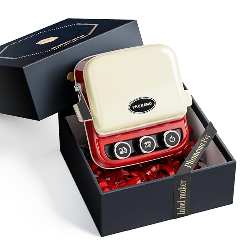 Phomemo P15 Ribbon Label Printer, Custom Text/Icon Mini Bluetooth Portable Label Maker Machine with Tape for Gift, Christmas Decorations, Cloth Tags, DIY Crafts, Wedding Bouquets, Party Favors