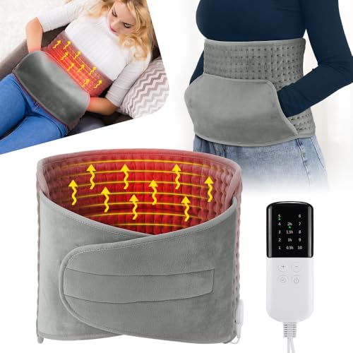La mejor selección de Calentadores lumbares para Mujer que Puedes Comprar On-line. 46 Caliente Electrica,Manta Termica Fisioterapia con Cinturón,10 Niveles y 4 Temporizadores,Calentamiento Rápida Heating Pad,Apagado Automático, Plegable y Lavable a...