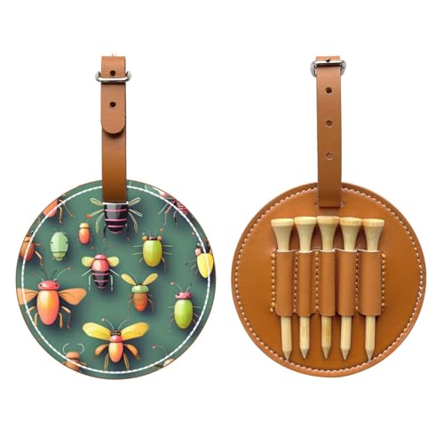 Insect Atlas Brown Golf tee Storage Bag - Durable and wear-Resistant Golf Accessories