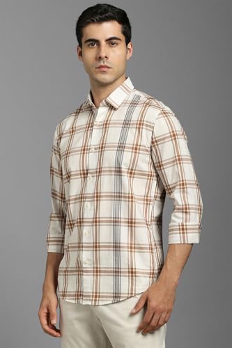 Image of Louis Philippe Men's Checkered Slim Fit Shirt