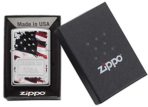 Encendedor Zippo Cromo Brillante Hecho en USA miniatura 6