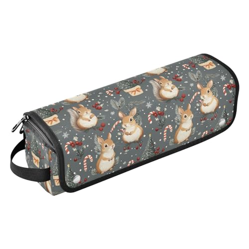 Bolsa de viaje para herramientas de cabello Squirrel Marble, resistente al calor, para planchas, rizadores y accesorios de cuidado capilar, organizador portátil miniatura 1