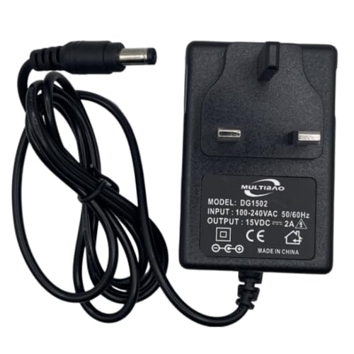 Multibao 15V 2A 2000mA AC to DC Power Adapter Charger 5.5mm x 2.1mm Replacement Power Supply Adapter