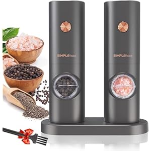 SIMPLETASTE Electric Salt and Pepper Grinder ...
