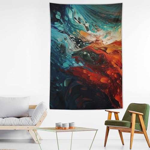 Tapisserie murale abstraite esthétique BTCOWZRV pour décoration salon et dortoir 152x228cm