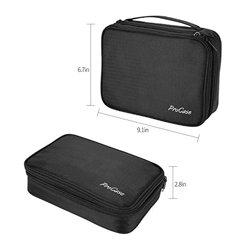 Procase Travel Jewelry Case Organizer Bag, Ideal Gift For Women Girls Christmas Valentine's Day, Soft Padded Jewelry Carrying Pouch Portable Storage Box Holder For Earrings Rings Necklaces Bracelets Chains #TOP4