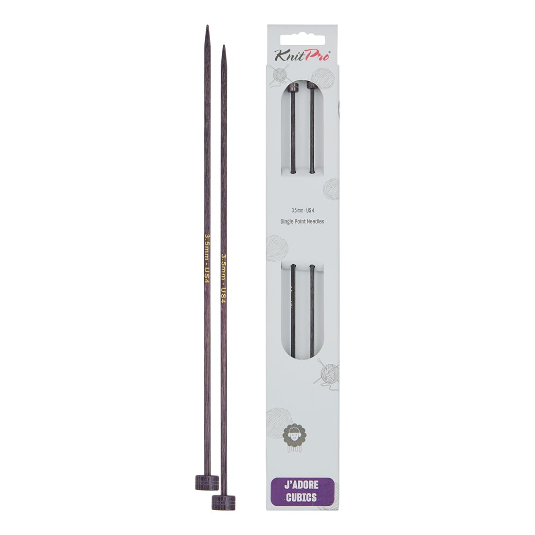 KnitPro J’Adore Cubics Single Pointed Needles 10" (25cm) | 3.50mm