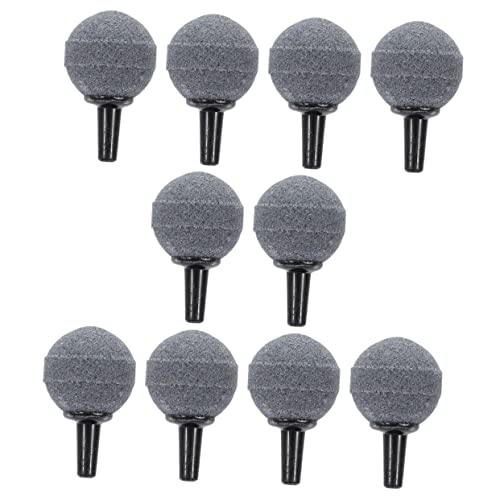 YARNOW 10個水槽用エアストーン 丸型バブルディフューザー 魚の健康を守