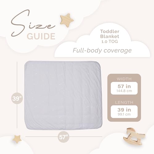 Image of Soft Baby Quilted Blanket - Lightweight and Breathable, Ideal for Newborns and Toddlers. (Gray with Stars, 39 inch x 57 inch)