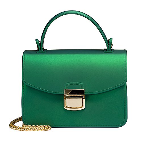 Green Clutch Purses for Women Jelly Small Crossbody Bags Formal Evening Bags Top Handle Purses for Women Mini Tote Bag