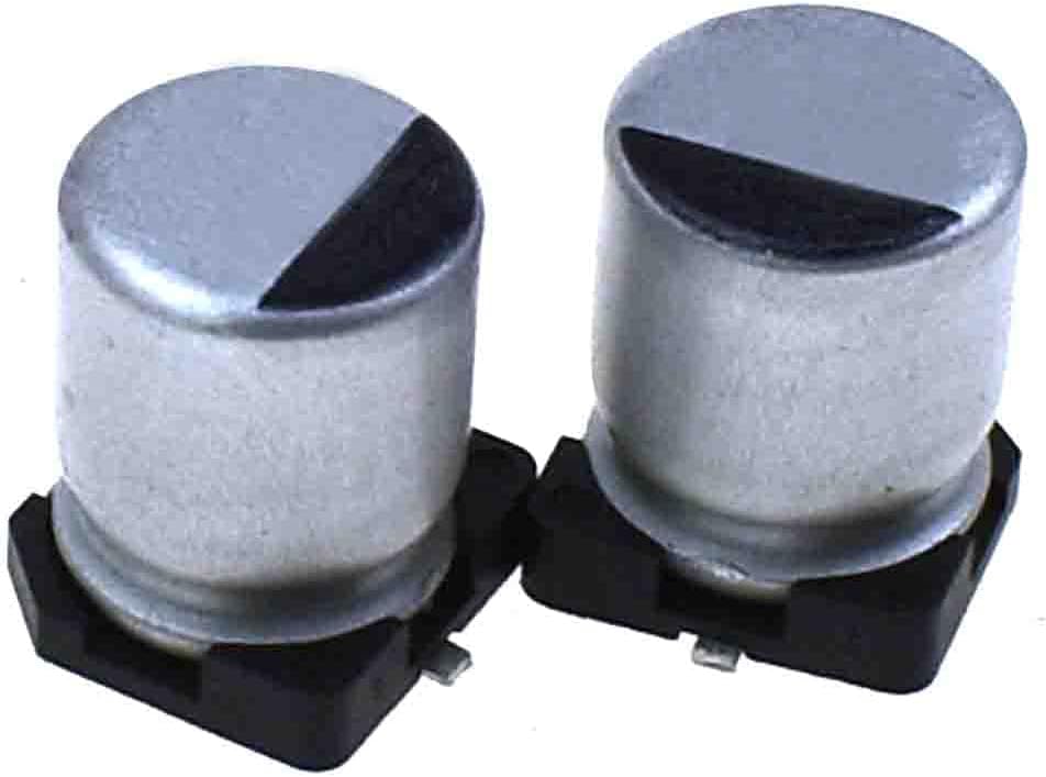 Reland Sun 10pcs SMD 10V 16V 25V 35V 47UF 50V 100UF 220UF 470UF 1000UF 10UF 22UF 330UF 2200UF 150UF Aluminum electrolytic capacitor (35V 220UF 10PCS)