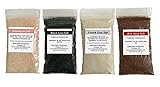 Gourmet Sea Salt Sampler - Multi Pack of Four - Pink Himalayan And French Grey Fine Ground Salts ,...
