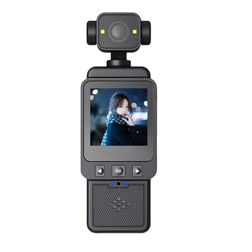 XUMIUZIY Mini Body Camera, 360° Rotation Pocket Body Worn Cam with Audio and Video Recording, HD 1080P Vlogging Cameras, Wearable & Portable