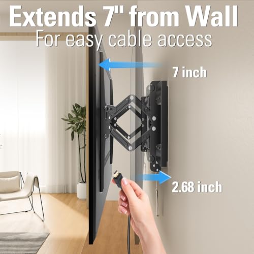 Mounting Dream Advanced Tilt TV Wall Mount for Most 42-90 Inch Flat and Curved Television, Universal Mount Bracket with Extension up to 7 inch, Fits 16", 24", 32" Studs, Max VESA 800x400mm and 120LBS by Mounting Dream - Image 3