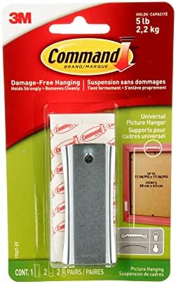 Command Large Frame Hanger, 5 lb Capacity, 1-Hanger, 2-Strips, 2-Frame Stabilizer Strips, Indoor Use