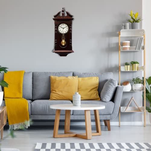 Vmarketingsite Grandfather Wall Clocks Battery Operated for Living Room Decor, Traditional Wood Wall Pendulum Clock with Westminster Chime, Makes A Great Housewarming Or Birthday Gift by Vmarketingsite - Used condition - Image 3