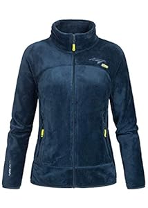 Geographical Norway Upaline Lady - Fleecejacke Damen Fine Frauen Warm Fermetur Zip - Jacke Fleece Herbst Winter Frühling Warm Frauen - Long Sleeve Pullover Pelz Weich Komfort Outdoor (Marineblau M)