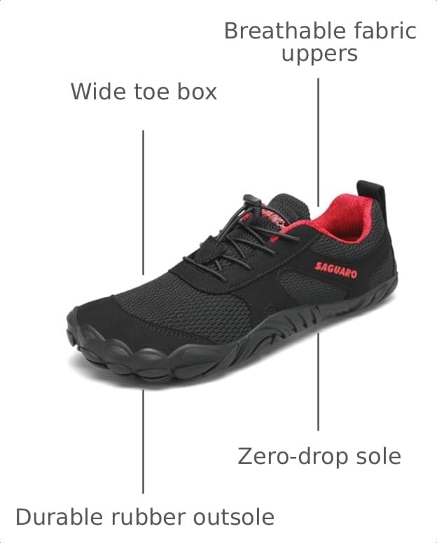 Image of SAGUARO Barefoot Shoes for Men - Wide Toe Box Zero Drop Minimalist Shoes Trail Runner Sneakers