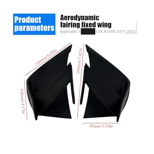 Ailes latérales de carénage GSXR1000 finition premium aérodynamique