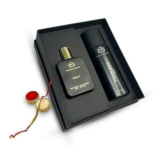 The Man Company Night Perfume for Men – 50ml & Bold Body Spray – 150ml Gift Set | Premium Long-Lasting Fragrance | Rakhi Gift For Brother
