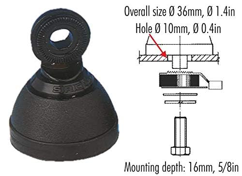 Sirio Antenne MINI SNAKE 27 BLACK, Antenna CB Veicolare, Frequenza 26.5-27.4MHz, Base NE, Potenza Massima 40W Short Time, Stilo Inox Nero, Inclinabile 180°, Altezza 0,65mt, cavo 4mt in dotazione