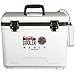 Engel 30qt Live Bait Cooler Box with 2nd Gen 2-Speed Aerator Pump - Portable Fishing Station & Minnow Bucket for Shrimp & Other Live Fish with Aerator - ENGLBC30-N in White