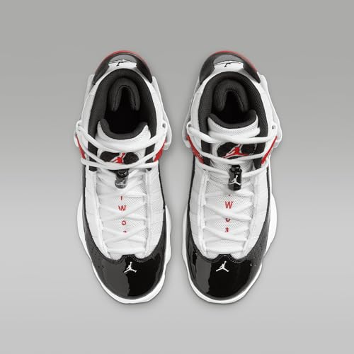 Jordan 6 Rings Big Kids' Shoes (323419-164, White/Varsity Red/Black)4