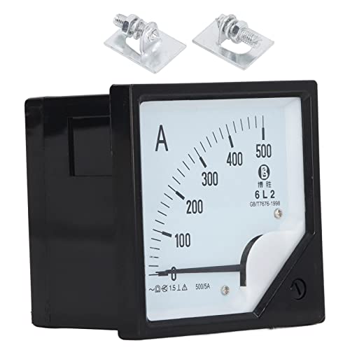 SEAFRONT - Amplificateur analogique - Pointeur AC - Ampèremètre - Calibre - Testeur de courant - Rectangle - Panneau analogique - Ampèremètre - Panneau de mesure 0-500 A