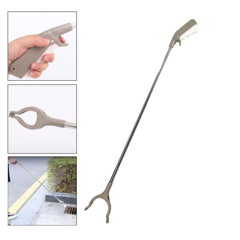 Hemdi Durable Garbage Lifter Plastic Long Handle Pick Up Trash Clip for Easy Waste Disposal-picture-19