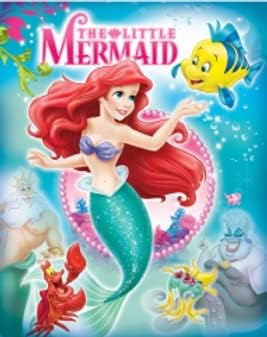 Disney Little Mermaid Ariel and Friends Soft Throw Silk Blanket 40"x50"