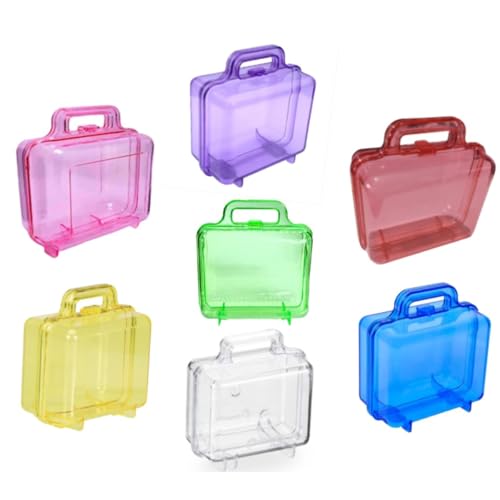 Kit 10 Maleta Maletinha Acrilica p/ Lembrancinha Infantil Festa (Sortido)