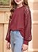 blibean Girl Fall Blouse Semi Formal Lace Loose Long Sleeve Tops Tween Kids Elengant Dressy Tee Shirts Western Solid Party Outfits Clothes Size 10-11 Years Old Red