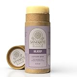 VENERATTI Lotion Bar Sleep Scent - Vegan, Made in the US, Eco Friendly Stick - Quick Absorption, Non-Sticky - Natural Ingredients Solid Body Lotion for Women Dry Skin - Travel Body Lotion