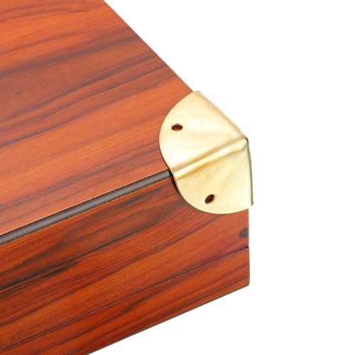 Image of uxcell 8 Pcs Decorative Box Corner Cover, 28mm Metal Edge Guard, Furniture Corner Edges Protector with Screws, Bronze