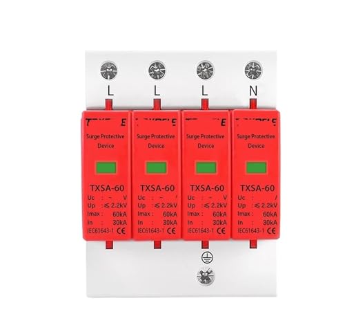 Protector contra rayos de CA frena subidas de tension con el descargador 4P 385V
