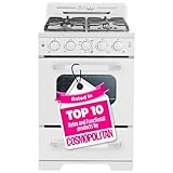 Unique Appliances Classic Retro Gas Range, Freestanding Gas Range with 4 Burners, Convection Oven, and Oven Light, 24', Marshmallow White