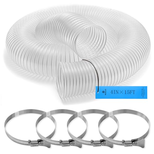 4 x 15' Dust Collection Hose with Clamps