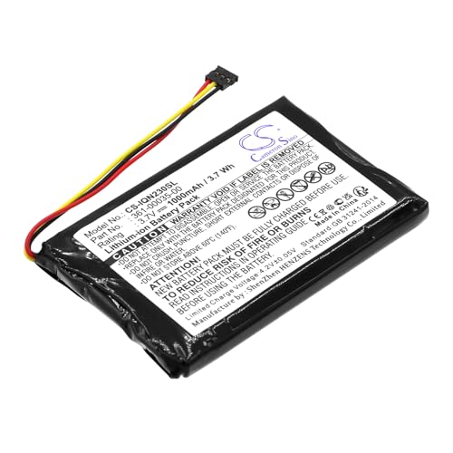 TECHTEK Batterie 1000mAh Compatible avec [Garmin] Edge Touring Plus, Edge Touring+, Nuvi 2300, Nuvi 2300LM, 2340LT, 2350LMT, 2350LT, 2360, 2360LM, 2360LMT,...