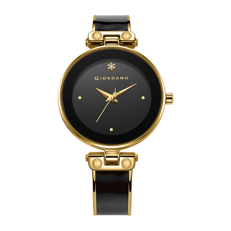 Image of Giordano Designer Analog Watch for Women - Glossy Round Dial & Bracelet Style Stainless Steel Strap