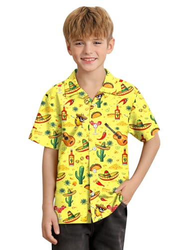 Image of BesserBay Unisex Kids 4th of July Shirt Girls Boys Patriotic Button Down Shirt American Flag Top 4-14 Years