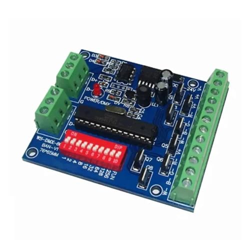 Decodificador LED DMX512 de 8 canales para eliminar el parpadeo en tiras RGBW de voltaje continuo
