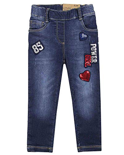 Girl's Jogg Jeans with Badges, Sizes 2-7