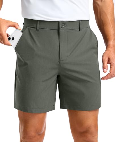 Image of Soothfeel Men's Casual Shorts 5 /7 /9 Inch Golf Dress Shorts for Men Flat Front Work Lightweight Quick Dry with 4 Pockets
