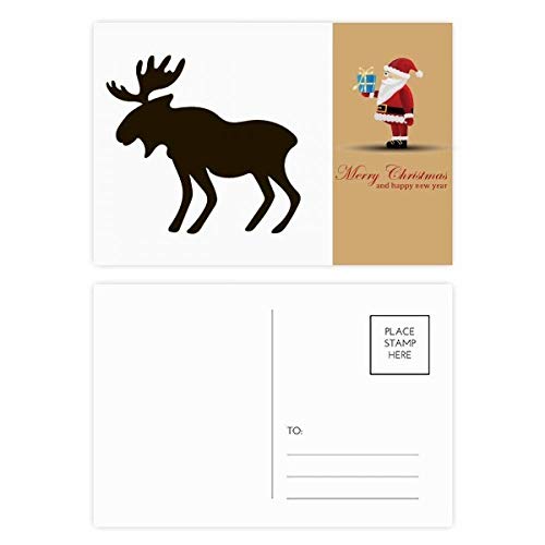 Cartes postales élan noir de Noël pour décorer vos tables de réveillon