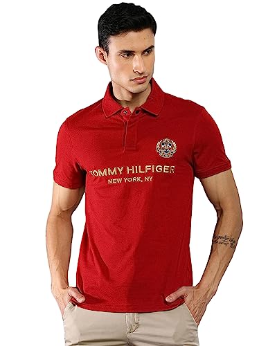 Image of Tommy Hilfiger Solid Cotton Slim Fit Men's T-Shirt