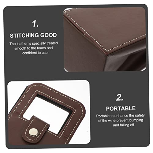 Zerodeko Bolsa De Vinho De Couro Bolsa De Viagem Bolsa De Garrafa De Vinho Bolsa De Champanhe Portát