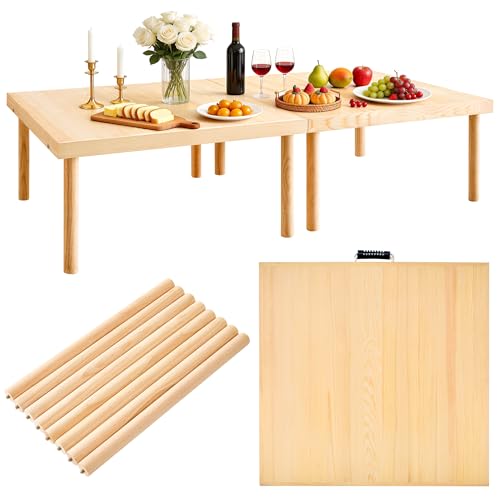 Neoflavie 48'x24' Boho Wooden Picnic...