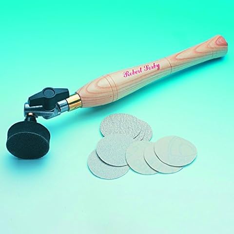 Robert Sorby W410 Sandmaster Bowl Sanding Tool with 2” Diameter Pad, 11 1/2 “ Overall Length, 410 Cover